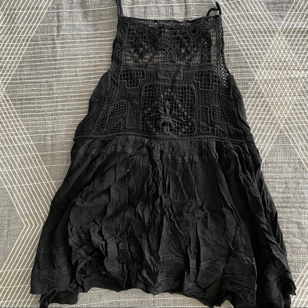 Black Crochet Top